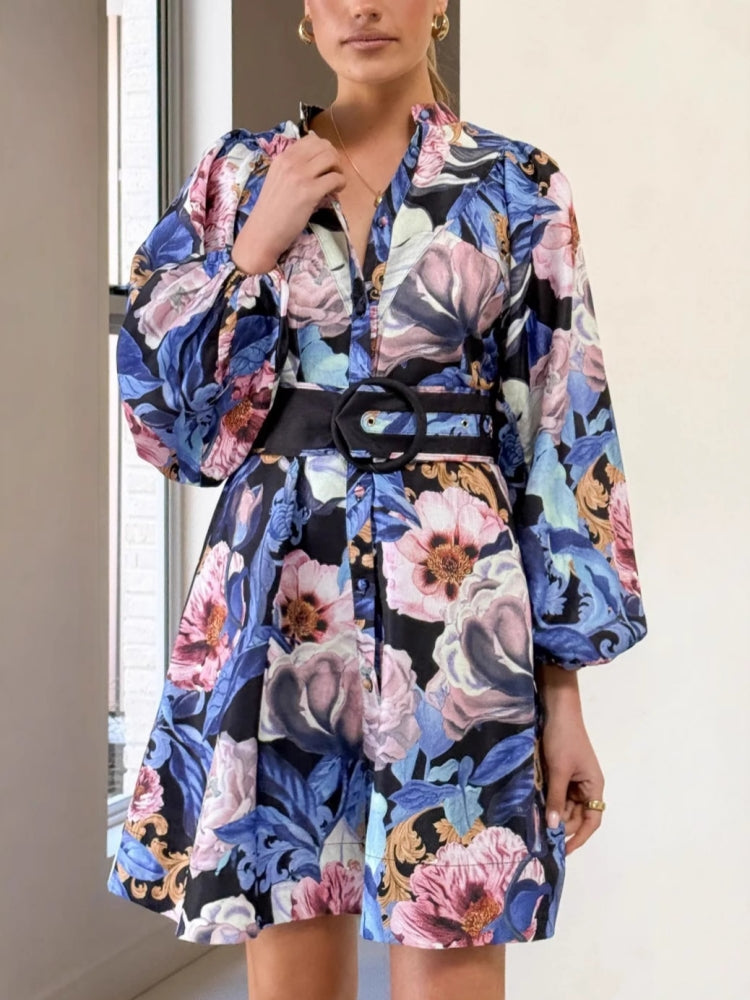 Casual Wrap Belted Dress