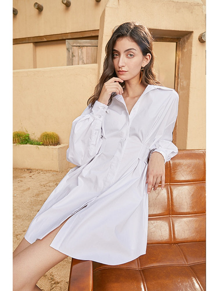 Belted A-Line Tunic Cardigans Dress