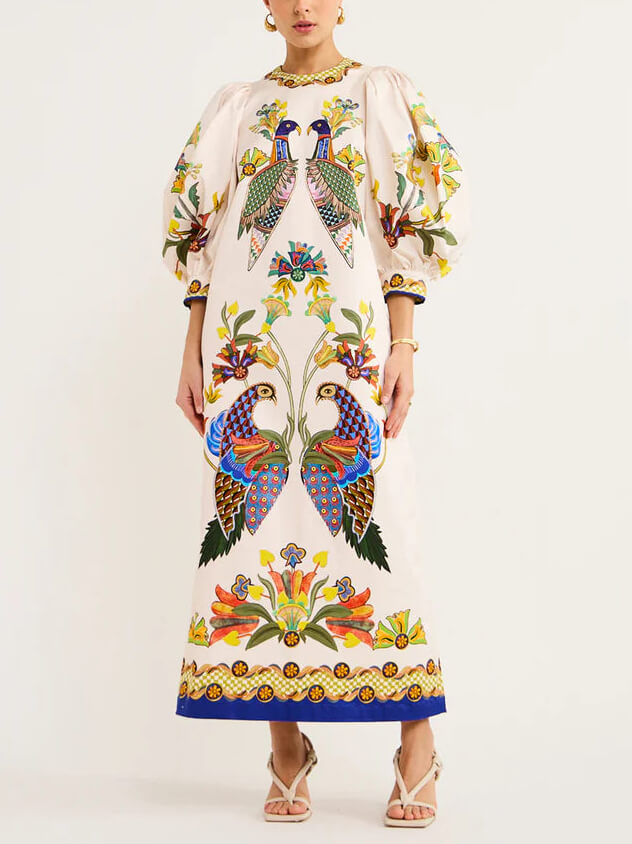 The Mediterranean Peacock Dress