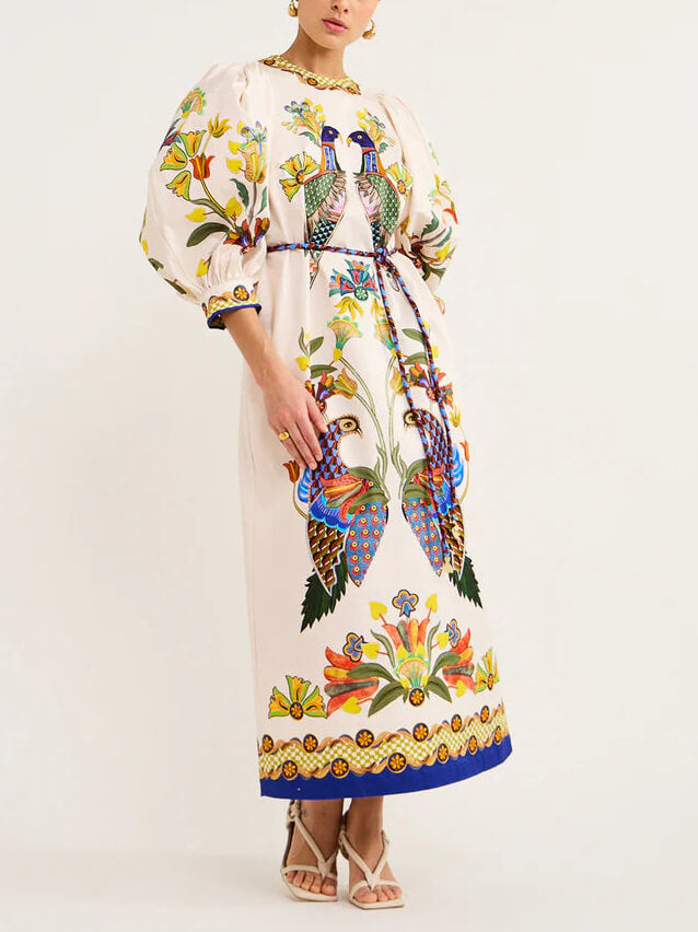 The Mediterranean Peacock Dress